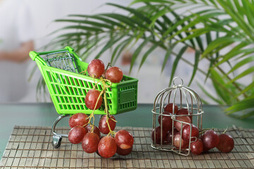 fruits and vegetable on non isolated background