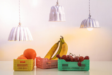 fruits and vegetable on non isolated background