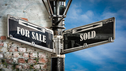 Obraz premium Street Sign SOLD versus FOR SALE