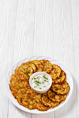 spelt flour pancakes on white plate, top view