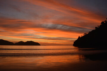 Sunrise in Ubatuba, Brazil, Pereque Açu Beach