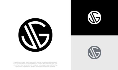 Initials G logo design. Initial Letter Logo.