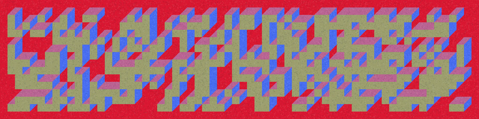 Implementation of Edward Zajec’s “Il Cubo” from 1971. Essentially a Truchet tile set of 8 tiles and rules for placement art illustration