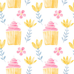 Watercolor set of menstrual cup, uterus illustration. Hand-drawn image isolated on the white background.