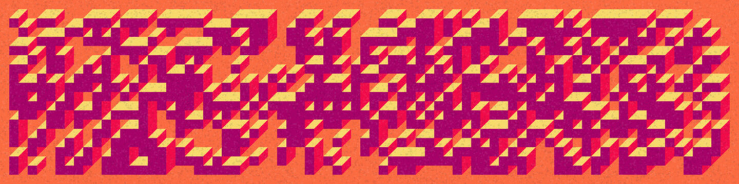 Implementation of Edward Zajec&rsquo;s &ldquo;Il Cubo&rdquo; from 1971. Essentially a Truchet tile set of 8 tiles and rules for placement art illustration
