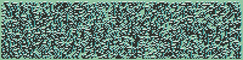 Fototapeta premium Implementation of Edward Zajec’s “Il Cubo” from 1971. Essentially a Truchet tile set of 8 tiles and rules for placement art illustration