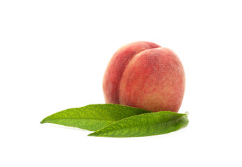One peach with leaf.