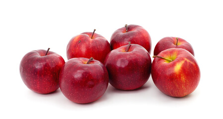 Many ripe red apples.