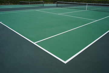 tennis court with net