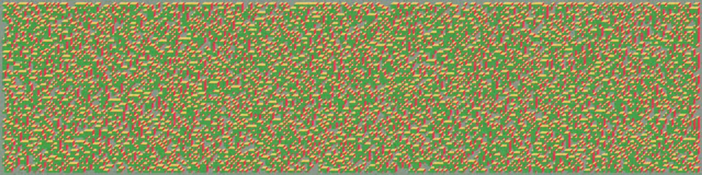Implementation of Edward Zajec&rsquo;s &ldquo;Il Cubo&rdquo; from 1971. Essentially a Truchet tile set of 8 tiles and rules for placement art illustration