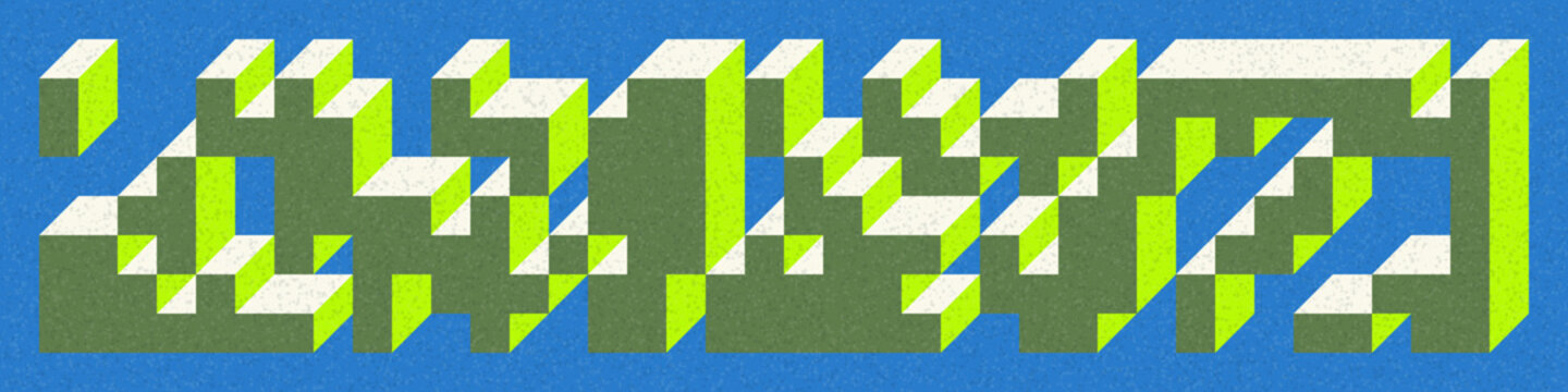 Implementation of Edward Zajec&rsquo;s &ldquo;Il Cubo&rdquo; from 1971. Essentially a Truchet tile set of 8 tiles and rules for placement art illustration