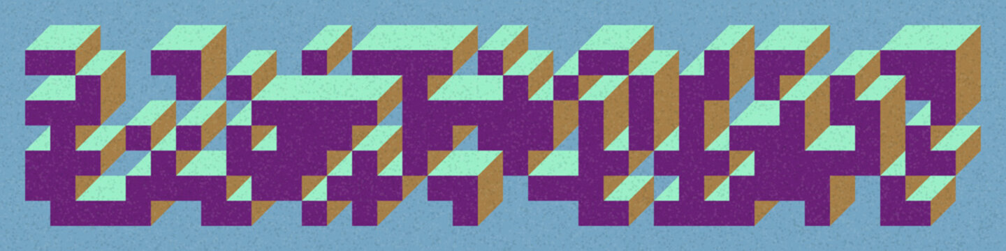 Implementation of Edward Zajec&rsquo;s &ldquo;Il Cubo&rdquo; from 1971. Essentially a Truchet tile set of 8 tiles and rules for placement art illustration