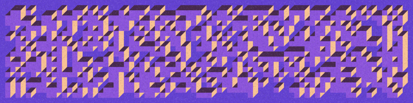 Implementation of Edward Zajec&rsquo;s &ldquo;Il Cubo&rdquo; from 1971. Essentially a Truchet tile set of 8 tiles and rules for placement art illustration