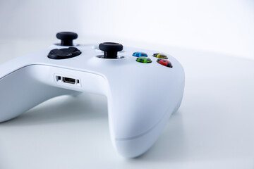 White controller of the new video game console. © Pedro