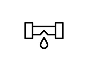 Plumbing line icon. High quality outline symbol for web design or mobile app. Thin line sign for design logo. Color outline pictogram on white background