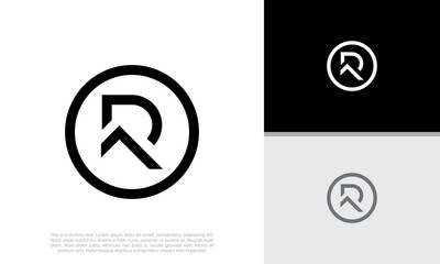 Initials R logo design. Initial Letter Logo.