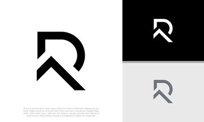 Initials R logo design. Initial Letter Logo.