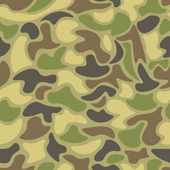 Camouflage skin seamless military textile products. Background khaki