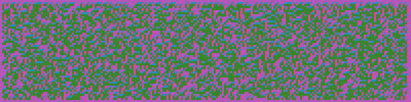Implementation of Edward Zajec&rsquo;s &ldquo;Il Cubo&rdquo; from 1971. Essentially a Truchet tile set of 8 tiles and rules for placement art illustration