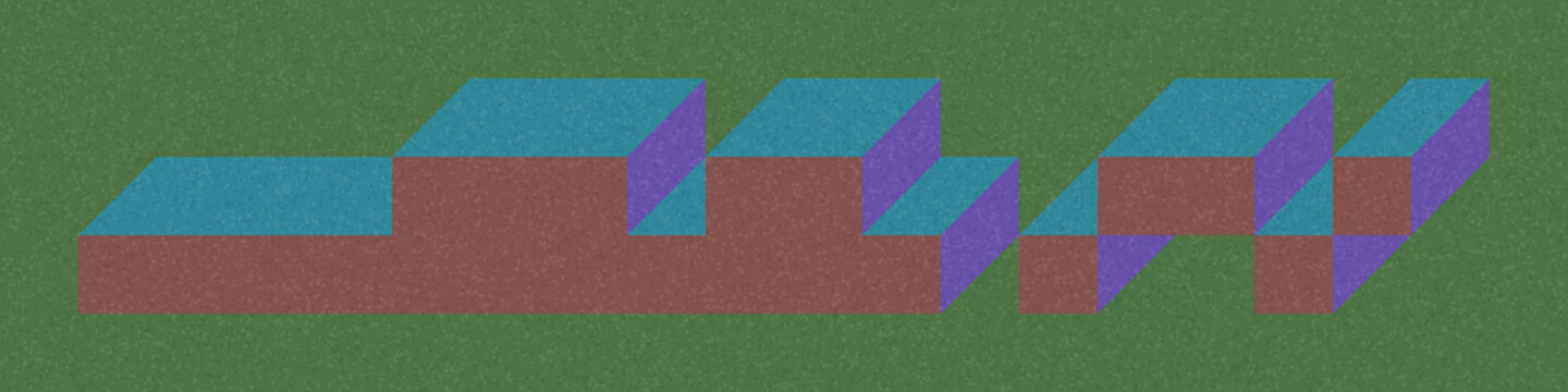 Implementation of Edward Zajec&rsquo;s &ldquo;Il Cubo&rdquo; from 1971. Essentially a Truchet tile set of 8 tiles and rules for placement art illustration
