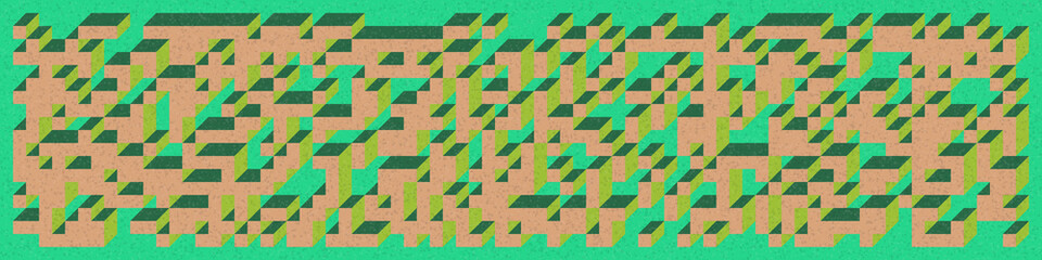 Implementation of Edward Zajec’s “Il Cubo” from 1971. Essentially a Truchet tile set of 8 tiles and rules for placement art illustration