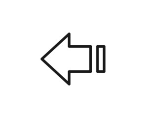 Black line icon on white background