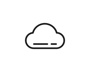 Cloud line icon on white background