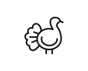 Black line icon on white background