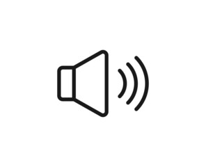 Megaphone icon concept. Modern outline high quality illustration for banners, flyers and web sites. Editable stroke in trendy flat style. Line icon of megaphone