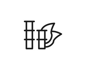 Beauty line icon on white background