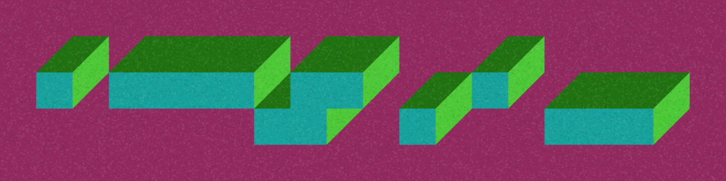 Implementation of Edward Zajec&rsquo;s &ldquo;Il Cubo&rdquo; from 1971. Essentially a Truchet tile set of 8 tiles and rules for placement art illustration