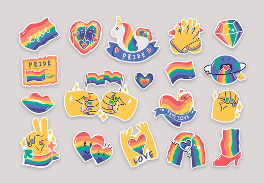 Lgbt Illustrations Gay Pride Stickers