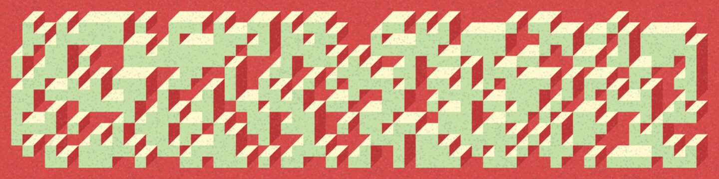 Implementation of Edward Zajec&rsquo;s &ldquo;Il Cubo&rdquo; from 1971. Essentially a Truchet tile set of 8 tiles and rules for placement art illustration
