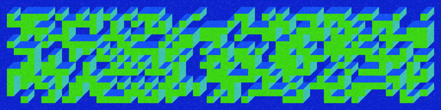 Implementation of Edward Zajec&rsquo;s &ldquo;Il Cubo&rdquo; from 1971. Essentially a Truchet tile set of 8 tiles and rules for placement art illustration