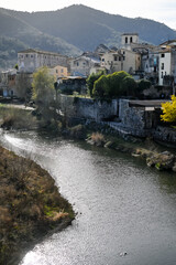 Architecture of the village Besalu, Catalonia, Spain 