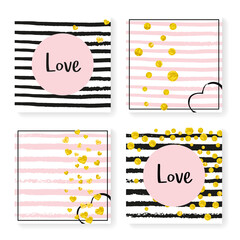 Bridal Background. Feminine Illustration Set.