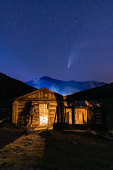 Stargazing Comet Neowise From An Abandoned Cabin