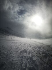 Fototapeta Schneesturm auf Island obraz
