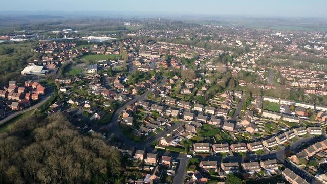Generic aerial view of Newbury in the UK