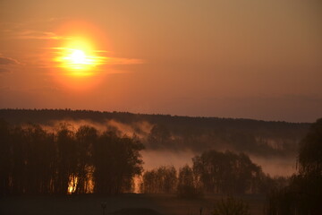 sunrise over the river