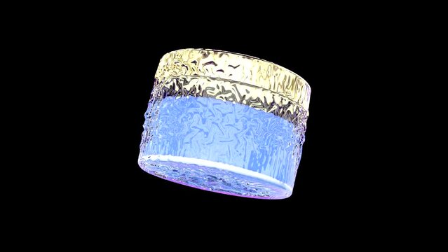 Jar cream cellophane able to loop seamless 4k