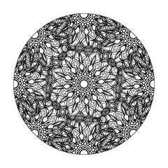 Hand drawn mandala. decoration in ethnic oriental  doodle ornament.