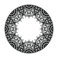 Hand drawn mandala. decoration in ethnic oriental  doodle ornament.