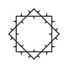 Vector logo. Crown of thorns of the Lord and Savior Jesus Christ.