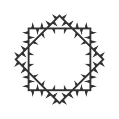 Vector logo. Crown of thorns of the Lord and Savior Jesus Christ.