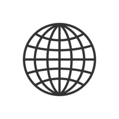 Globe vector logo. Earth planet symbol.