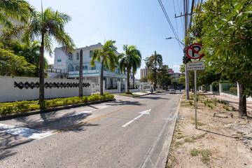 Barranquilla, Atlantico, Colombia. January 15, 2022: Landscape in the city with architecture and traffic.