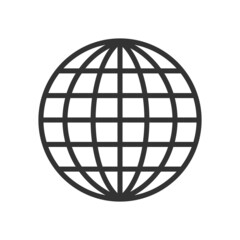 Globe vector logo. Earth planet symbol.