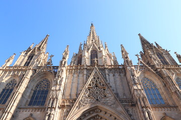 Fototapeta premium Barcelona, Spain - september 29th, 2019: Gothic Cathedral Barcelona