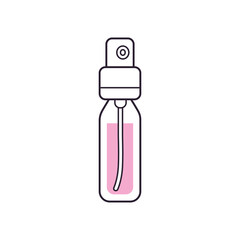 Small perfume fragrance sample spray bottle tester isolated vector